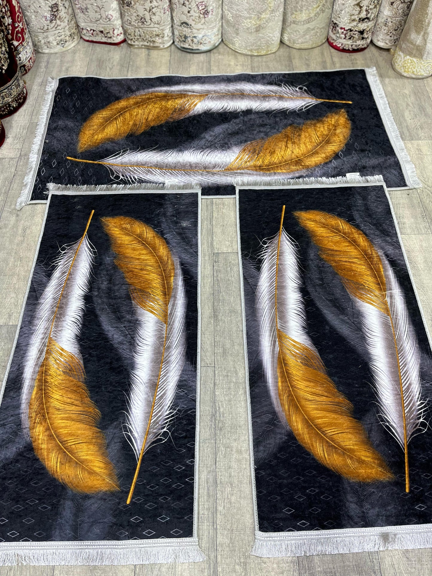 طقم زرابي مضاد للصداع 3 قطع لغرفة النوم